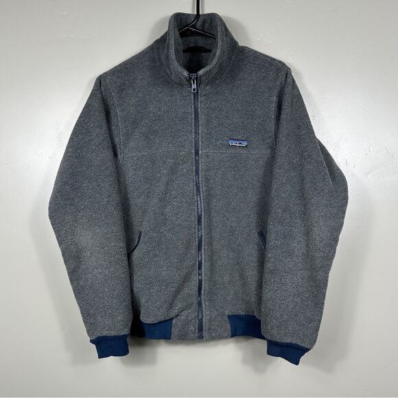Vintage Women’s Patagonia Deep Pile Fleece Jacket Grey Size Small
